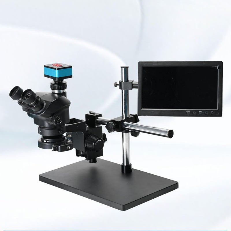 Pomya Desktop Microscope Support Bracket, Microscope Screen Holder Good Compatibility Sturdy Aluminum Alloy Easy Installation for Laboratory (25mm) - Image 1
